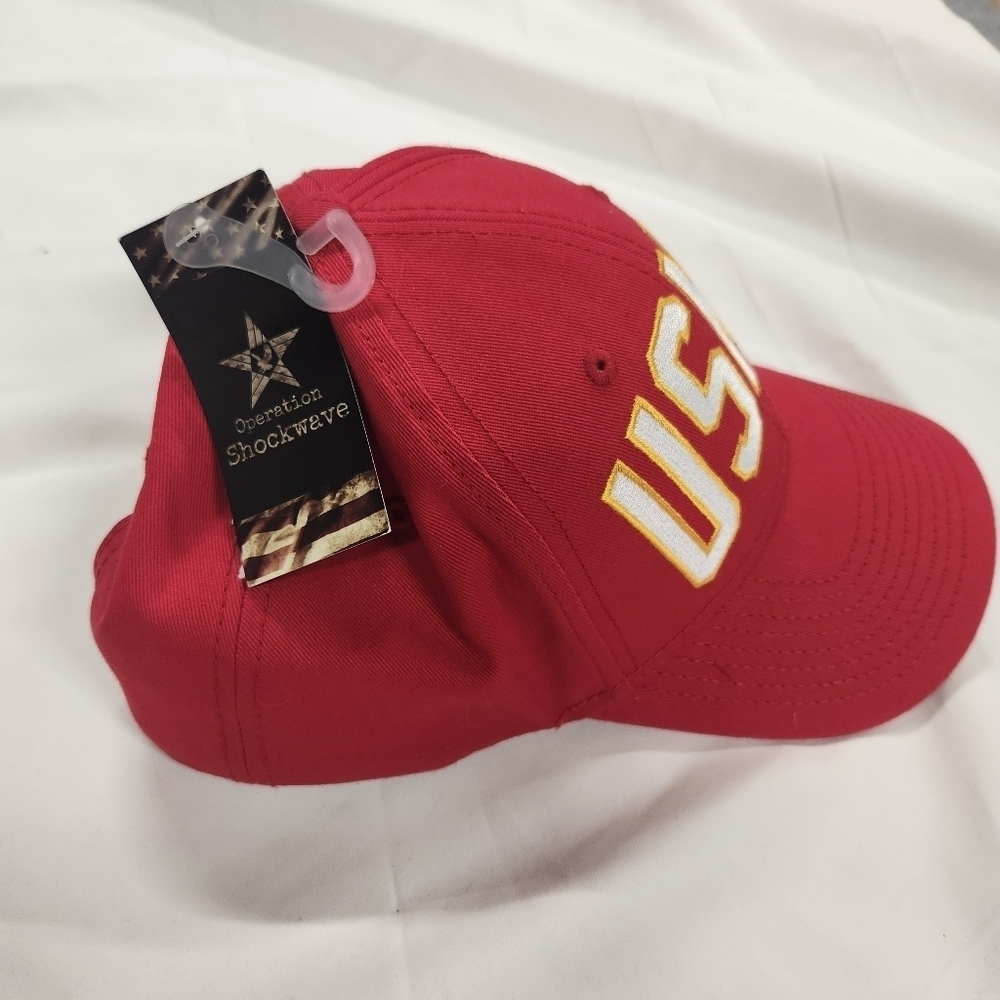 USMC Operation Shockwave red baseball cap new with tags United States Marine C - Picture 2 of 9